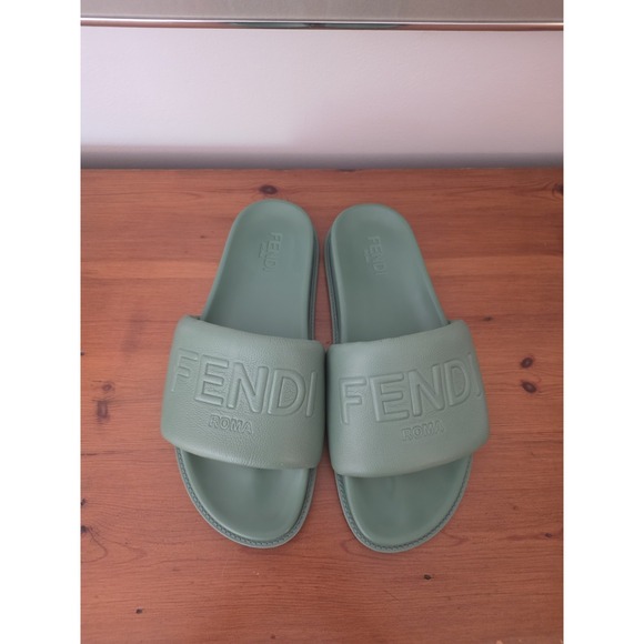 Fendi Other - Authentic Fendi Roma Calf Leather Slides, Men's Sz 12
